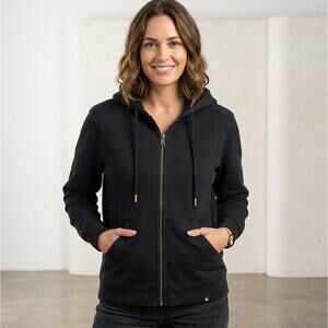 American Giant Hoodie Sweatshirt Relaxed Classic Full Zip Black Size Large NEW